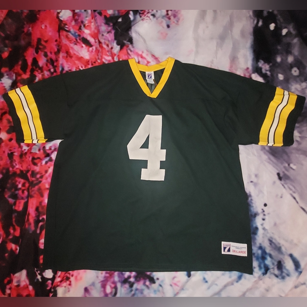 Vintage Brett Favre #4 Greenbay Packers 90's Logo 7 Jersey
